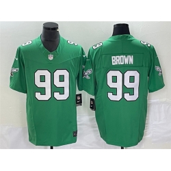 Men Philadelphia Eagles 99 Jerome Brown Green 2023 F U S E  Vapor Untouchable Stitched Football Jersey Men Philadelphia Eagles 99 Jerome Brown Green 2023 F U S E  Vapor Untouchable Stitched Football Jersey