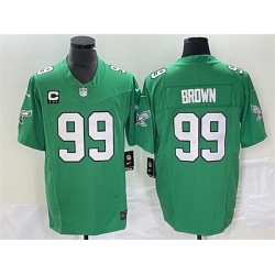 Men Philadelphia Eagles 99 Jerome Brown Green 2023 F U S E  With C Patch Vapor Untouchable Stitched Football Jersey Men Philadelphia Eagles 99 Jerome Brown Green 2023 F U S E  With C Patch Vapor Untouchable Stitched Football Jersey