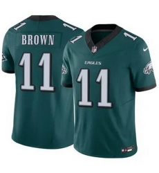 Men Philadelphia Eagles A.J. Brown #11 Green F U S E Stitched NFL Jersey