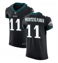 Mens Nike Philadelphia Eagles 11 Carson Wentz Black Alternate Wentzylvania Vapor Untouchable Elite Player NFL Jersey