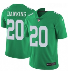 Mens Nike Philadelphia Eagles 20 Brian Dawkins Limited Green Rush Vapor Untouchable NFL Jersey