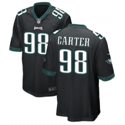 Men's Philadelphia Eagles Jalen Carter #98 Black Vapor Limited Stitched NFL Jersey Men's Philadelphia Eagles Jalen Carter #98 Black Vapor Limited Stitched NFL Jersey