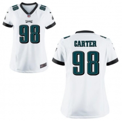 Men's Philadelphia Eagles Jalen Carter #98 White Vapor Limited Stitched NFL Jersey Men's Philadelphia Eagles Jalen Carter #98 White Vapor Limited Stitched NFL Jersey