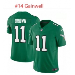 Men's Philadelphia Eagles Kenny Gainwell #14 Nike Kelly Green Alternate Game Jersey Men's Philadelphia Eagles Kenny Gainwell #14 Nike Kelly Green Alternate Game Jersey