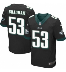 Nike Eagles #53 Nigel Bradham Black Elite Jersey