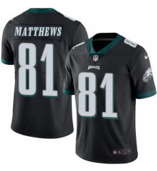 Nike Eagles #81 Jordan Matthews Black Mens Stitched NFL Limited Rush Jersey