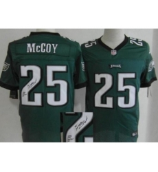 Nike Philadelphia Eagles 25 LeSean McCoy Green Elite Signed NFL Jersey