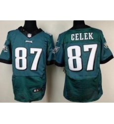 Nike Philadelphia Eagles 87 Brent Celek Green Elite NFL Jersey