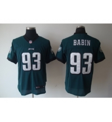 Nike Philadelphia Eagles 93 Jason Babin Green Elite NFL Jersey