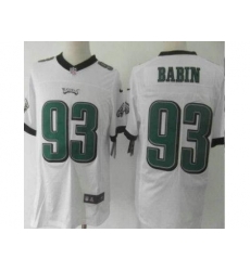 Nike Philadelphia Eagles 93 Jason Babin White Elite NFL Jersey