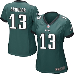 Nike Eagles #13 Nelson Agholor Midnight Green Team Color Womens Stitched NFL New Elite Jersey Nike Eagles #13 Nelson Agholor Midnight Green Team Color Womens Stitched NFL New Elite Jersey