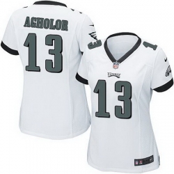 Nike Eagles #13 Nelson Agholor White Womens Stitched NFL New Elite Jersey Nike Eagles #13 Nelson Agholor White Womens Stitched NFL New Elite Jersey