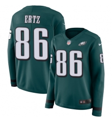 Nike Eagles #86 Zach Ertz Midnight Green Team Color Women Stitched NFL Jersey