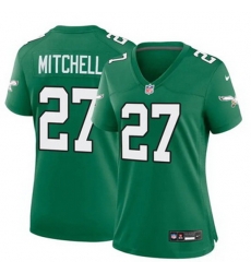 Women Philadelphia Eagles Quinyon Mitchell #27 Green Vapor Untouchable Stitched NFL Jersey