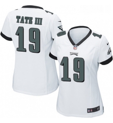 Womens Nike Philadelphia Eagles 19 Golden Tate III Game White NFL Jerse