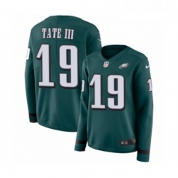 Womens Nike Philadelphia Eagles 19 Golden Tate III Limited Green Therma Long Sleeve NFL Jersey Womens Nike Philadelphia Eagles 19 Golden Tate III Limited Green Therma Long Sleeve NFL Jersey