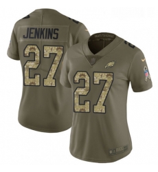 Womens Nike Philadelphia Eagles 27 Malcolm Jenkins Limited OliveCamo 2017 Salute to Service NFL Jersey