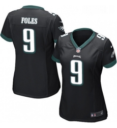 Womens Nike Philadelphia Eagles 9 Nick Foles Game Black Alternate NFL Jersey