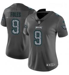 Womens Nike Philadelphia Eagles 9 Nick Foles Gray Static Vapor Untouchable Limited NFL Jersey