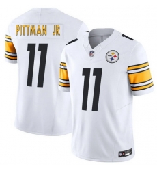 Men Pittsburgh Steelers 11 Michael Pittman Jr White F U S E Vapor Limited Stitched Football Jersey Men Pittsburgh Steelers 11 Michael Pittman Jr White F U S E Vapor Limited Stitched Football Jersey