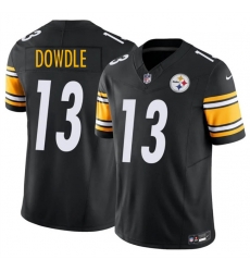 Men Pittsburgh Steelers  13 Rico Dowdle Black 2025 F U S E  Vapor Limited Stitched Football Jersey