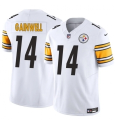 Men Pittsburgh Steelers 14 Kenneth Gainwell White 2025 F U S E Vapor Limited Stitched Football Jersey Men Pittsburgh Steelers 14 Kenneth Gainwell White 2025 F U S E Vapor Limited Stitched Football Jersey