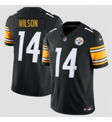 Men Pittsburgh Steelers 14 Roman Wilson Black 2026 F U S E Vapor Limited Stitched Football Jersey Men Pittsburgh Steelers 14 Roman Wilson Black 2026 F U S E Vapor Limited Stitched Football Jersey