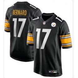Men Pittsburgh Steelers Germie Bernard #17 Black Stitched F U S E Jersey