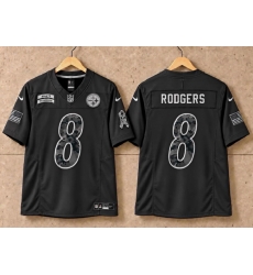 Men Steelers 8 Rodgers Black Salute To Service Stitched NFL Jersey Men Steelers 8 Rodgers Black Salute To Service Stitched NFL Jersey