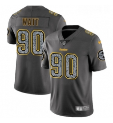 Mens Nike Pittsburgh Steelers 90 T J Watt Gray Static Vapor Untouchable Limited NFL Jersey