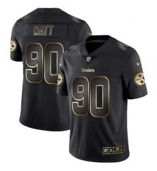 Nike Steelers 90 T.J. Watt Black Gold Vapor Untouchable Limited Jersey