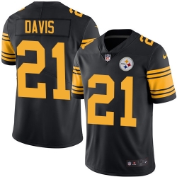 Nike Steelers #21 Sean Davis Black Youth Stitched NFL Limited Rush Jersey Nike Steelers #21 Sean Davis Black Youth Stitched NFL Limited Rush Jersey