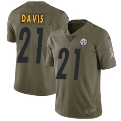 Nike Steelers #21 Sean Davis Olive Youth Stitched NFL Limited 2017 Salute to Service Jersey Nike Steelers #21 Sean Davis Olive Youth Stitched NFL Limited 2017 Salute to Service Jersey