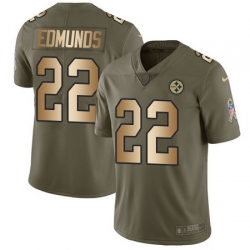 Nike Steelers #22 Terrell Edmunds Olive Gold Youth Stitched NFL Limited 2017 Salute to Service Jersey Nike Steelers #22 Terrell Edmunds Olive Gold Youth Stitched NFL Limited 2017 Salute to Service Jersey