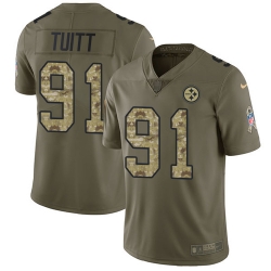 Youth Nike Steelers #91 Stephon Tuitt Olive Camo Stitched NFL Limited 2017 Salute to Service Jersey Youth Nike Steelers #91 Stephon Tuitt Olive Camo Stitched NFL Limited 2017 Salute to Service Jersey