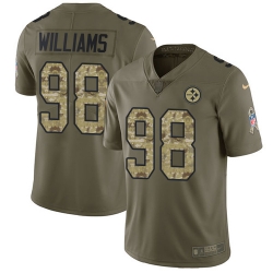 Youth Nike Steelers #98 Vince Williams Olive Camo Stitched NFL Limited 2017 Salute to Service Jersey Youth Nike Steelers #98 Vince Williams Olive Camo Stitched NFL Limited 2017 Salute to Service Jersey
