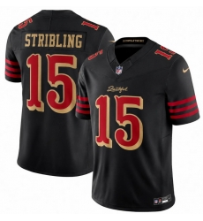 Men San Francisco 49ers 15 De Zhaun Stribling Black Rivalery Stitched Football Jersey Men San Francisco 49ers 15 De Zhaun Stribling Black Rivalery Stitched Football Jersey