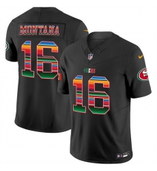 Men San Francisco 49ers 16 Joe Montana Black Mexico 2026 F U S E Vapor Untouchable Limited Stitched Football Jersey Men San Francisco 49ers 16 Joe Montana Black Mexico 2026 F U S E Vapor Untouchable Limited Stitched Football Jersey