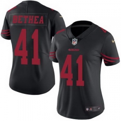 Nike 49ers #41 Antoine Bethea Black Womens Stitched NFL Limited Rush Jersey Nike 49ers #41 Antoine Bethea Black Womens Stitched NFL Limited Rush Jersey