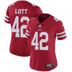 Nike 49ers #42 Ronnie Lott Red Team Color Womens Stitched NFL Vapor Untouchable Limited Jersey Nike 49ers #42 Ronnie Lott Red Team Color Womens Stitched NFL Vapor Untouchable Limited Jersey