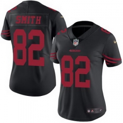 Nike 49ers #82 Torrey Smith Black Womens Stitched NFL Limited Rush Jersey Nike 49ers #82 Torrey Smith Black Womens Stitched NFL Limited Rush Jersey