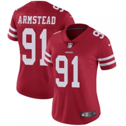Nike 49ers #91 Arik Armstead Red Team Color Womens Stitched NFL Vapor Untouchable Limited Jersey Nike 49ers #91 Arik Armstead Red Team Color Womens Stitched NFL Vapor Untouchable Limited Jersey