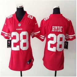 WoMens New 49ers #28 Carlos Hyde Red Team Color NFL Elite Jersey WoMens New 49ers #28 Carlos Hyde Red Team Color NFL Elite Jersey