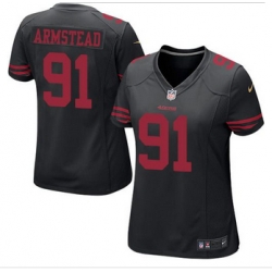 Women NEW 49ers #91 Arik Armstead Black Alternate Stitched NFL Elite Jersey Women NEW 49ers #91 Arik Armstead Black Alternate Stitched NFL Elite Jersey