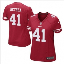 Women NEW San Francisco 49ers #41 Antoine Bethea Red Team Color Stitched NFL Elite Jersey Women NEW San Francisco 49ers #41 Antoine Bethea Red Team Color Stitched NFL Elite Jersey
