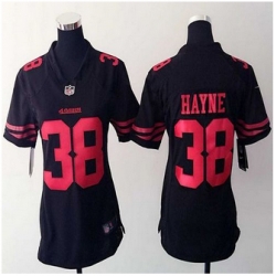 Women New 49ers #38 Jarryd Hayne Black Alternate Stitched NFL Elite Jersey Women New 49ers #38 Jarryd Hayne Black Alternate Stitched NFL Elite Jersey