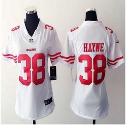 Women New 49ers #38 Jarryd Hayne White Stitched NFL Elite Jersey Women New 49ers #38 Jarryd Hayne White Stitched NFL Elite Jersey