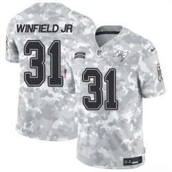 Men Tampa Bay Buccaneers 31 Antoine Winfield Jr  2024 F U S E Arctic Camo Salute To Service Limited Stitched Football Jersey