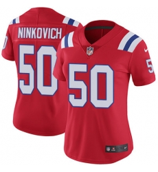 Nike Patriots #50 Rob Ninkovich Red Alternate Womens Stitched NFL Vapor Untouchable Limited Jersey