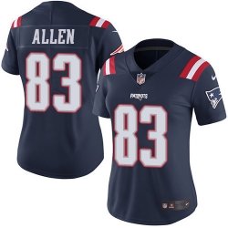 Nike Patriots #83 Dwayne Allen Navy Blue Womens Stitched NFL Limited Rush Jersey Nike Patriots #83 Dwayne Allen Navy Blue Womens Stitched NFL Limited Rush Jersey